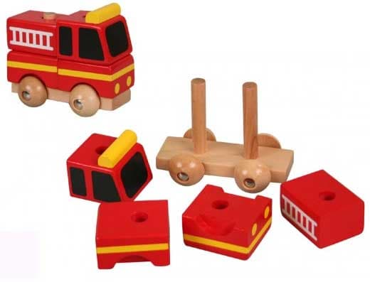 Pino Toys Vatrogasni kamion od drvenih delova za sklapanje 7586-2