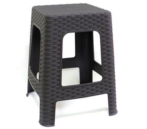 Ratan tabure 45cm crni