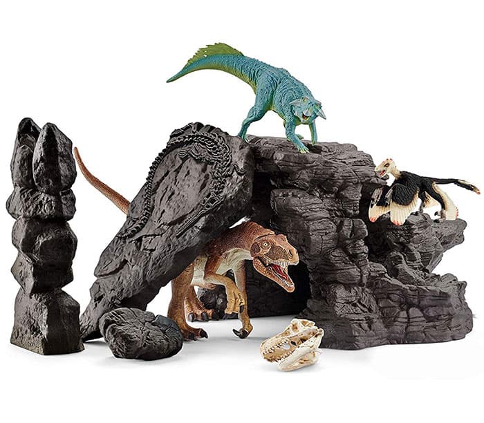 Schleich Figure Dinosaurusi - Hererasaurus, Psitakosaurus, Mikroraptor i pećina 41461