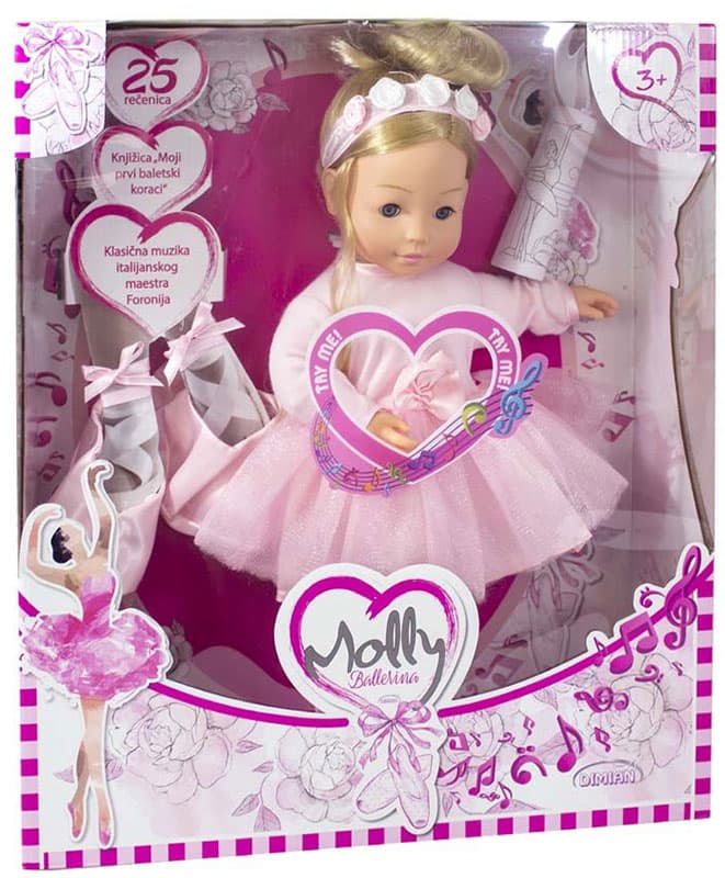 BAMBOLINA Lutka koja priča MOLLY BALERINA 40cm 100 reči - srpski DI1338