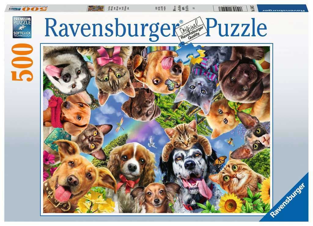 Puzzle 500 delova Ljubimci prave selfi Ravensburger 15042