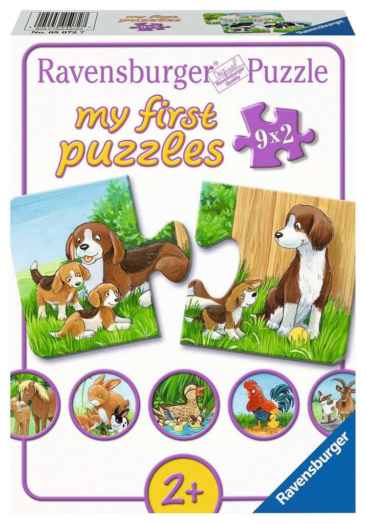 Puzzle za najmlađe Životinje porodično 9x2 dela My First Puzzles Ravensburger 05072