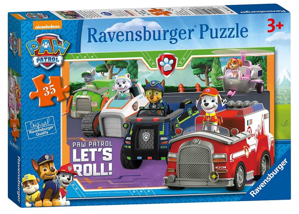 RAVENSBURGER Puzzle 35 delova Patrolne šape - Paw Patrol u akciji RA08617