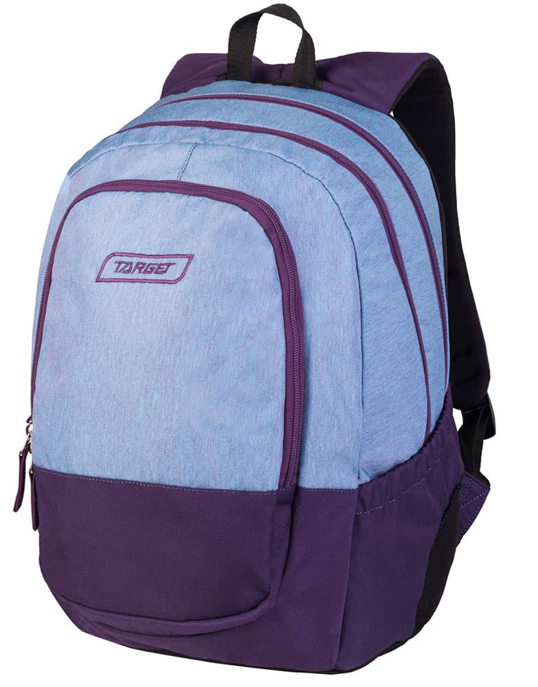 TARGET 3 ZIP Duel - Ranac za školu VIOLET Melange 26643