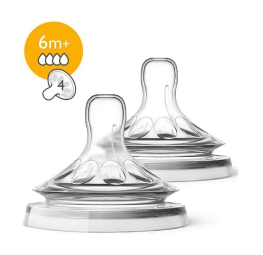Philips Avent Silikonska cucla 6m+ sa 3 otvora 2 Kom SCF044/27