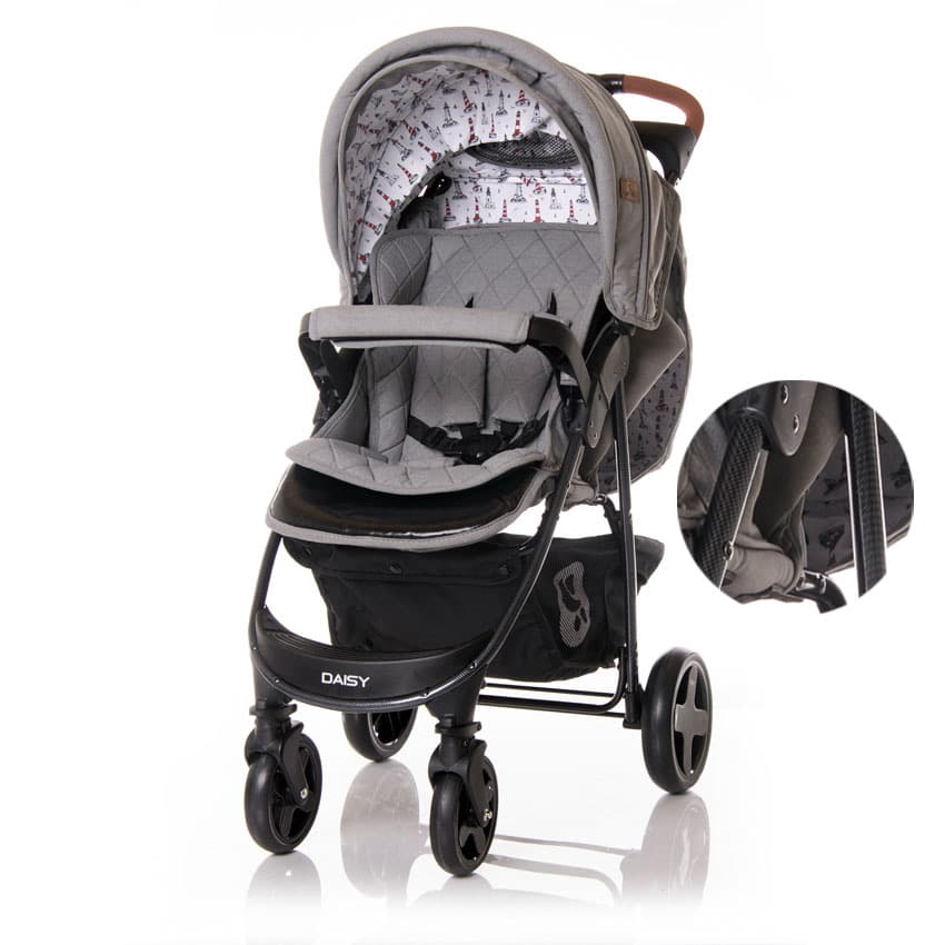 LORELLI Kolica za bebe DAISY Set - Dark Grey Lighthouse