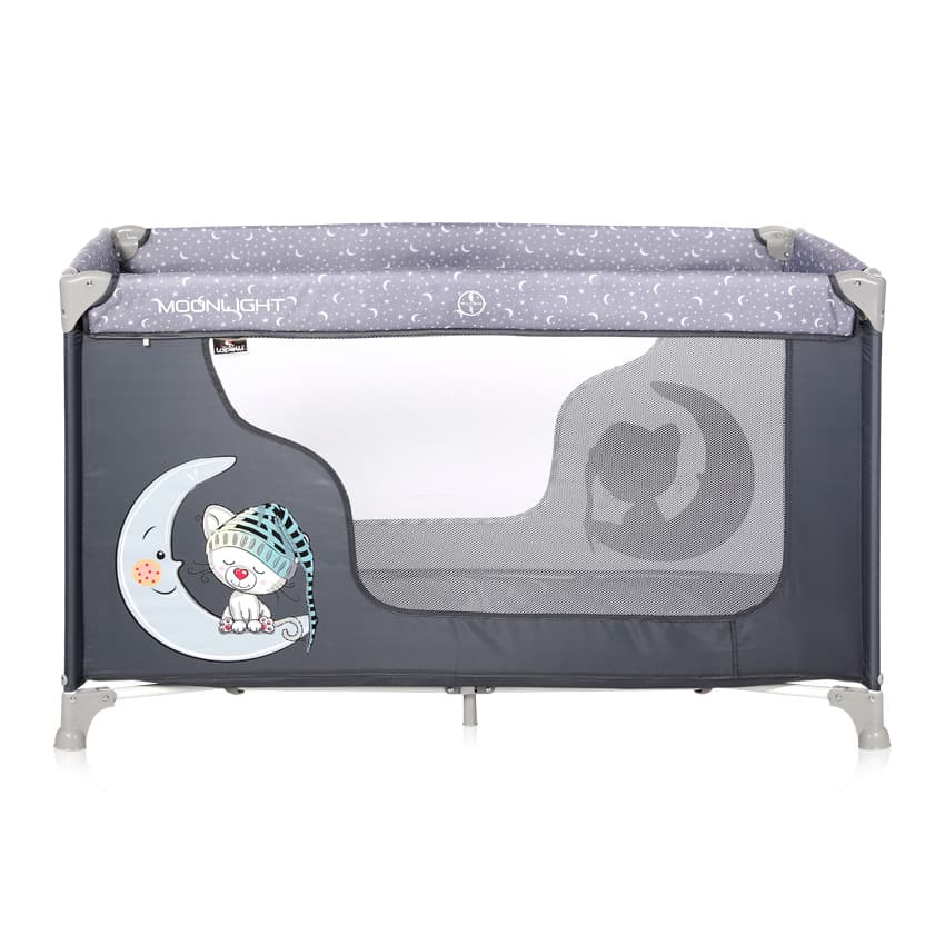 LORELLI Prenosivi krevetac Krevet torba MOONLIGHT 1 nivo Grey Cute Moon 10080392070