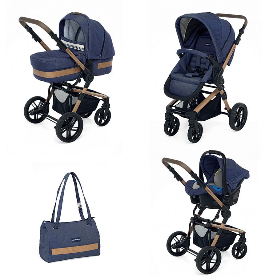 FOPPAPEDRETTI Kolica za bebe Set Modular iWOOD Active Jeans 9700344411