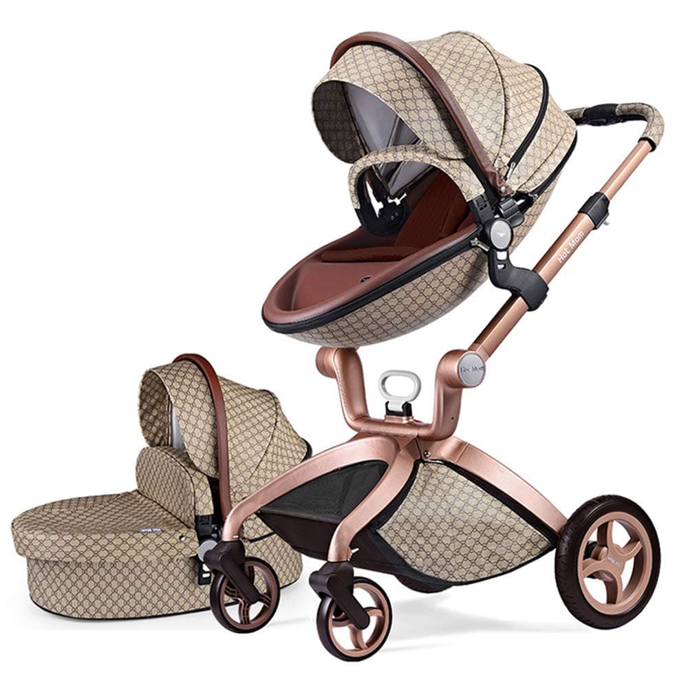 HOT MOM Kolica za bebe F22 2 u 1 F22BROWNG