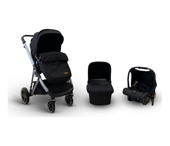 BBO Kolica za bebe 3u1 URBAN LIFE Black T900BLACK