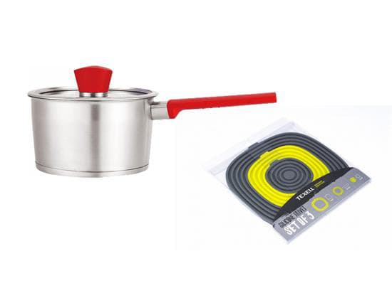 Texell set šerpica 16x9cm i podmetač trodelni silikonski