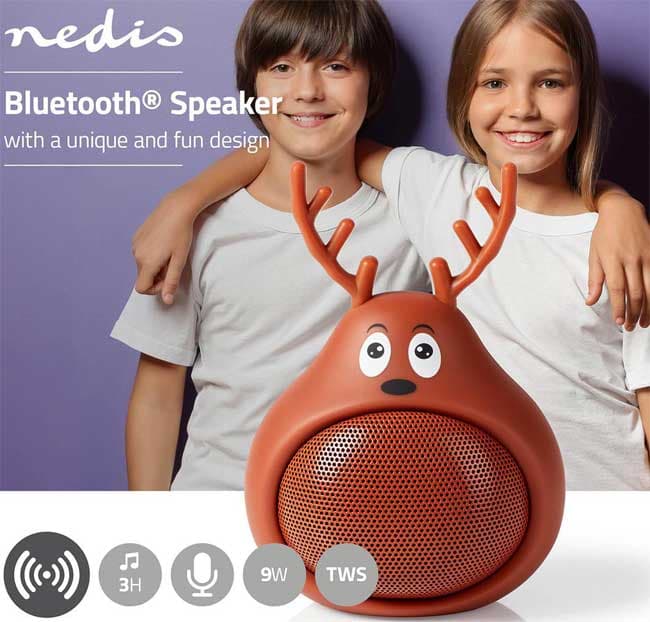 Nedis Bluetooth zvučnik sa Hands-Free funkcijom Rudy Reindeer