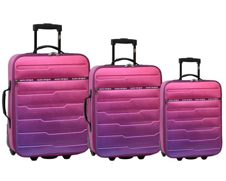 Komplet 3 kofera za putovanja Oslo Pink