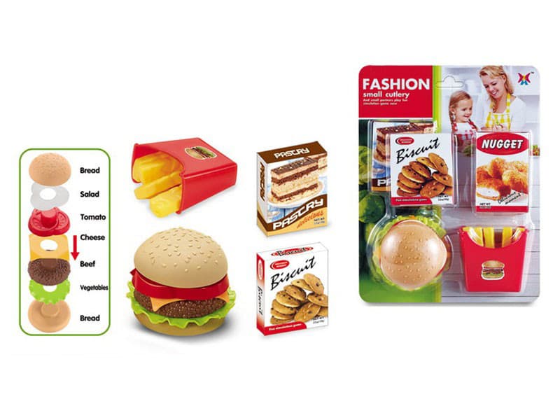 Dečija igračka Set brza hrana Hamburger, pomfrit i kolači 79 870005
