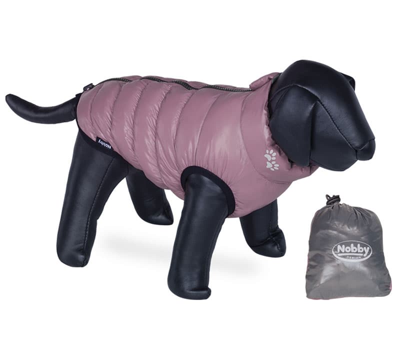 Nobby Jakna za pse Light sa dva lica roze-siva 36cm 64132