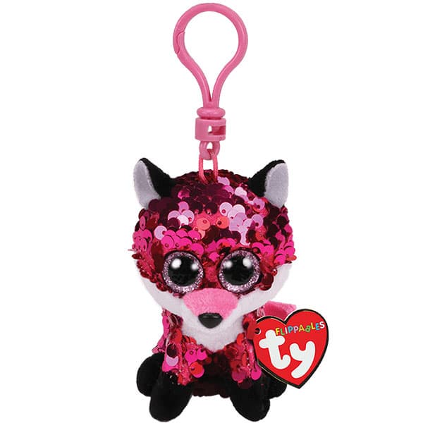TY Beanie Boos Privezak Plišana igračka Svetlucava lisica Jewel 35303