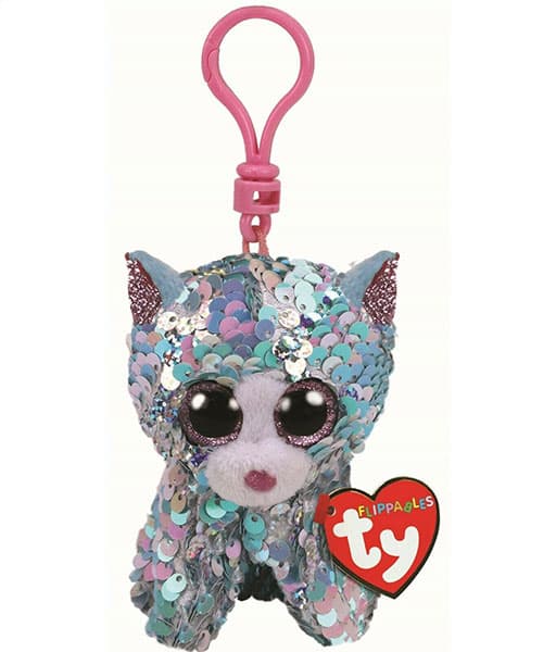 TY Beanie Boos Privezak Plišana igračka Svetlucava mačka Whimsy 35308