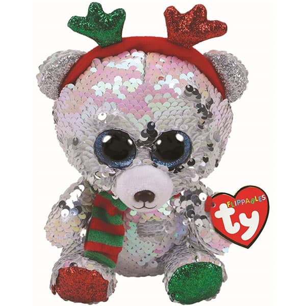 TY Beanie Boos Plišana igračka 15cm Svetlucavi novogodišnji Meda Mistletoe 36337