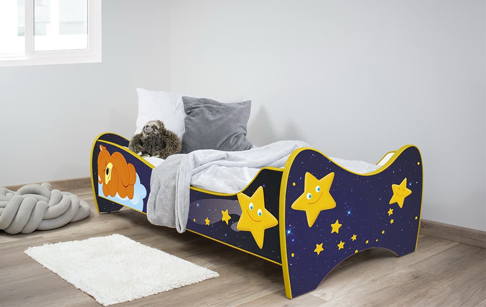 Dečiji krevet sa dušekom i letvicama T1 160 Teddy 160x80 cm