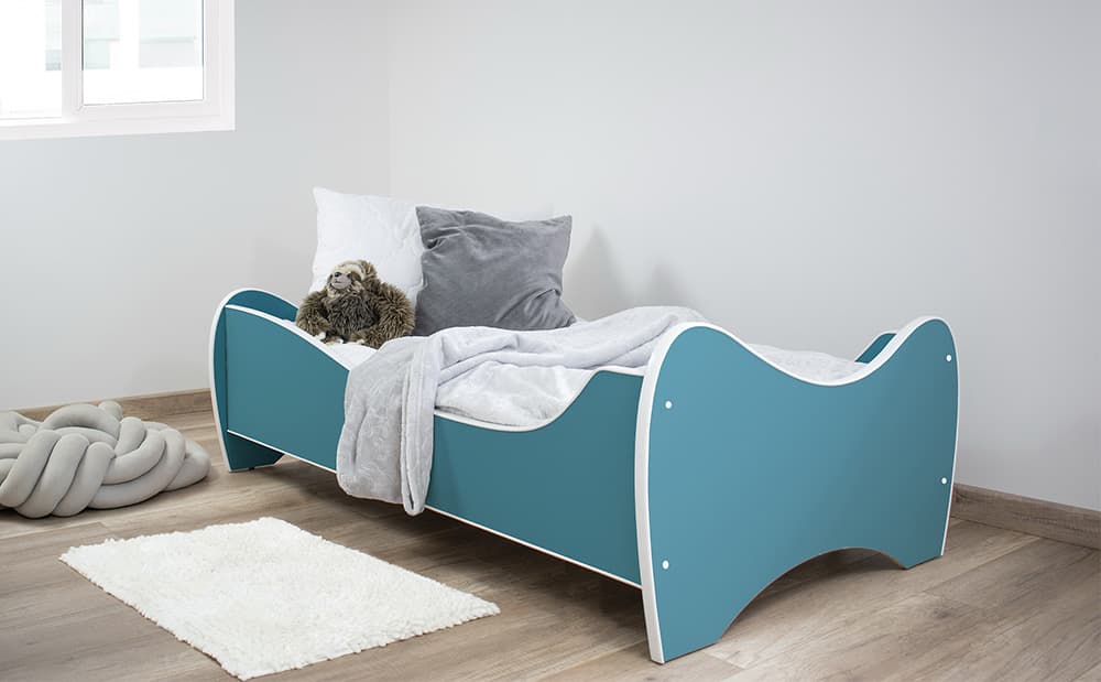 Dečiji krevet sa dušekom i letvicama middi colour turquoise 160x80 cm