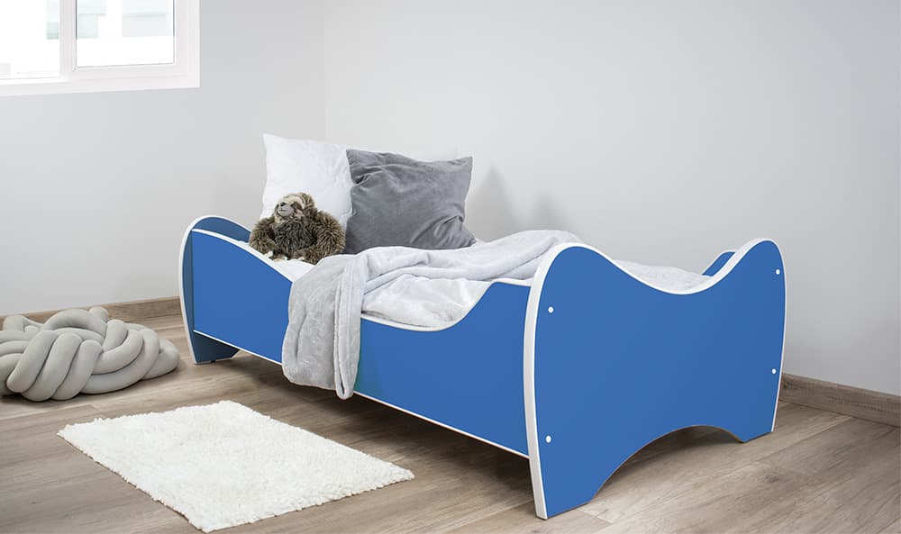 Dečiji krevet sa dušekom i letvicama middi colour blue 160x80 cm