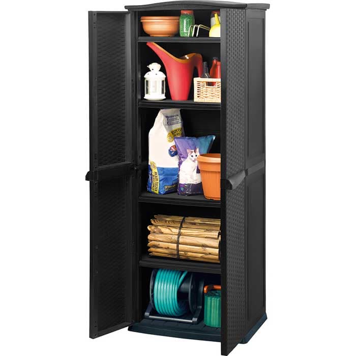 PVC Dvokrilni orman sa policama Keter Rattan Style 231232