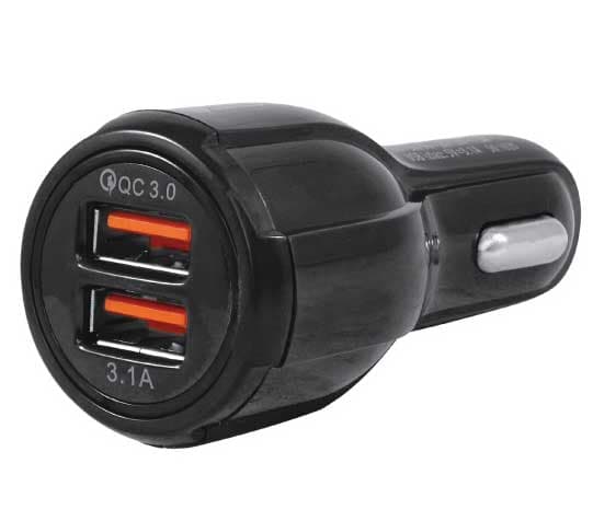 USB punjač iz upaljača automobila QC3.0+3.1A