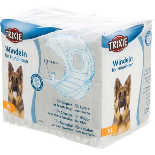 Pelene za ženske pse - veličina XL - 12 komada Trixie 23636
