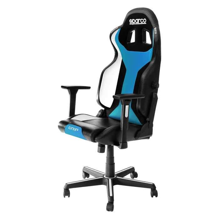 Gejmerska stolica Sparco Grip Crno-plavo-bela 00989NRCESKY