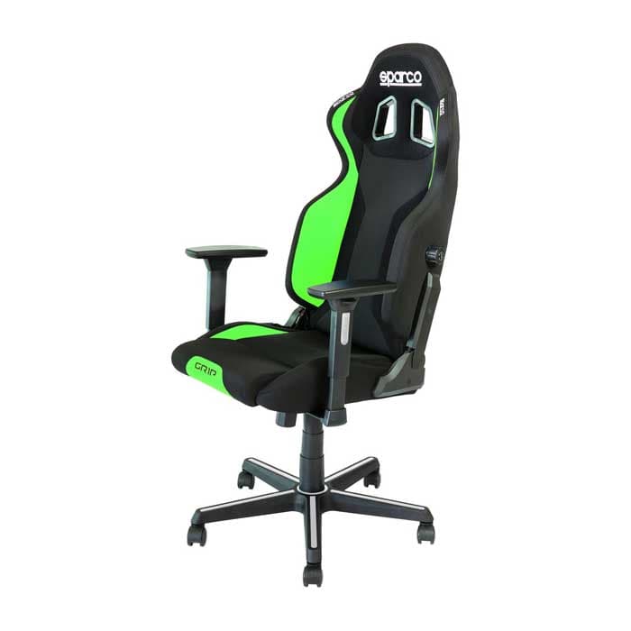 Gejmerska stolica Sparco Grip Crno-zelena 00989NRVF