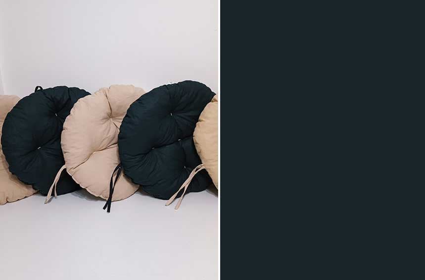 Okrugli jastuk sedalica za stolice 50 cm - Black