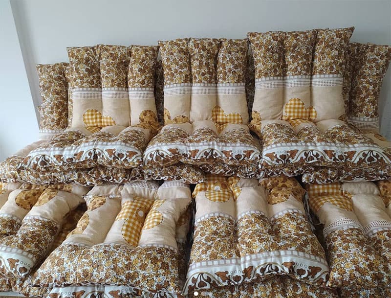 Jastuk Za Stolicu Sa Naslonom 1 kom. 60 x 120 cm BROWN FLOWERS