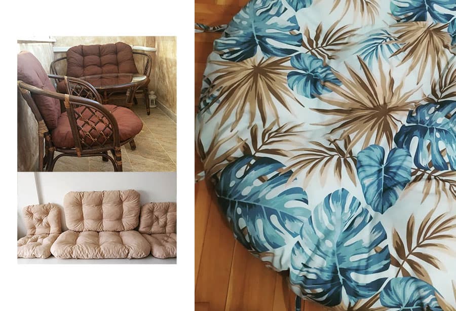 Jastuci za bambus ratan garnituru Bahama TROPICAL Blue