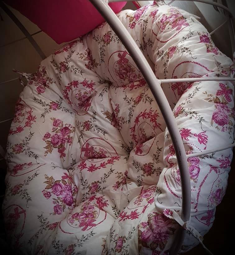 Okrugli jastuk sedalica za stolice 50 cm - Flourish Pink