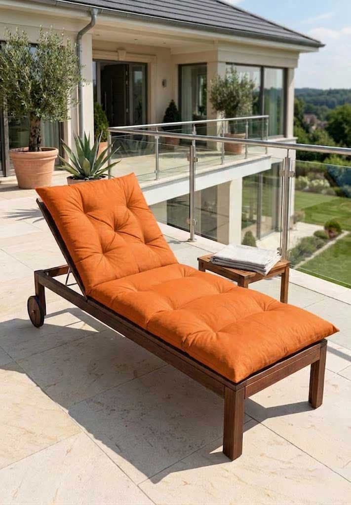 Jastuk Podmetač za Baštenske ležaljke - Orange