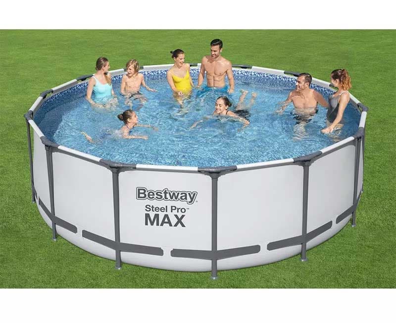 Bestway Bazen sa čeličnim ramom merdevinama i filterskom pumpom 488x122