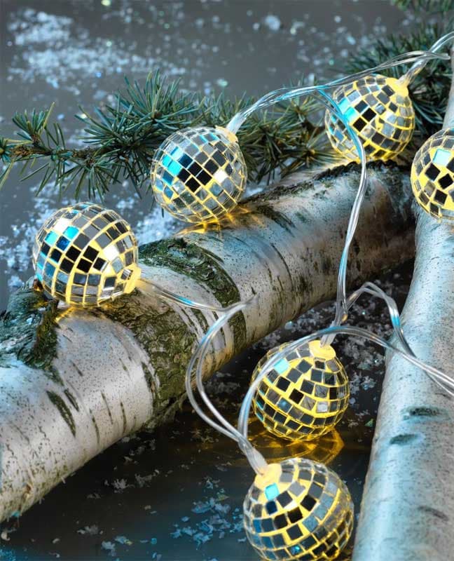 Dekorativne lampice na baterije Disco Ball 10LED