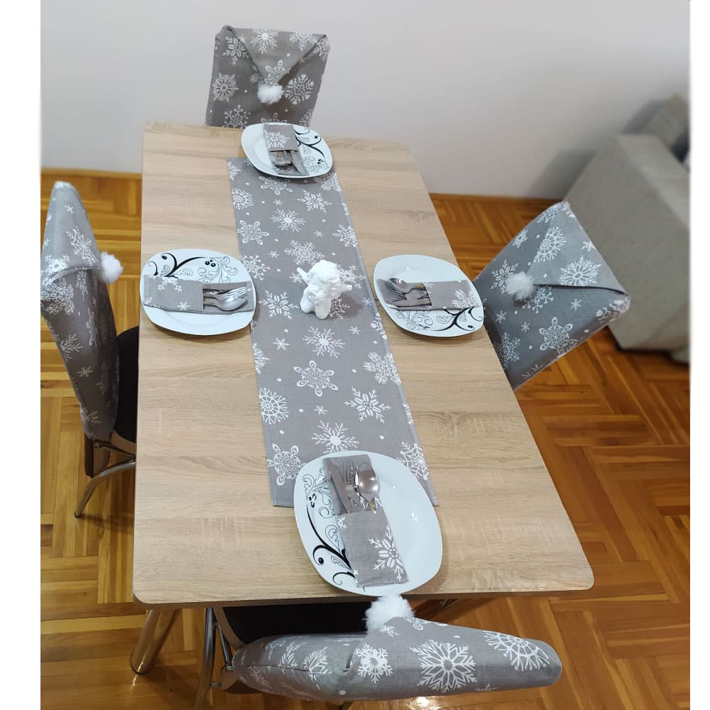 Trpezarijski dekorativni set Eira Grey za 10 osoba