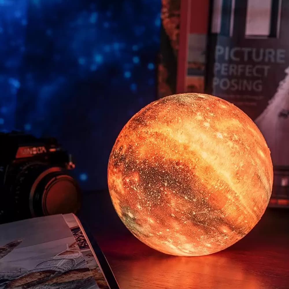Višebojna 3D zvezdana stona lampa 18cm