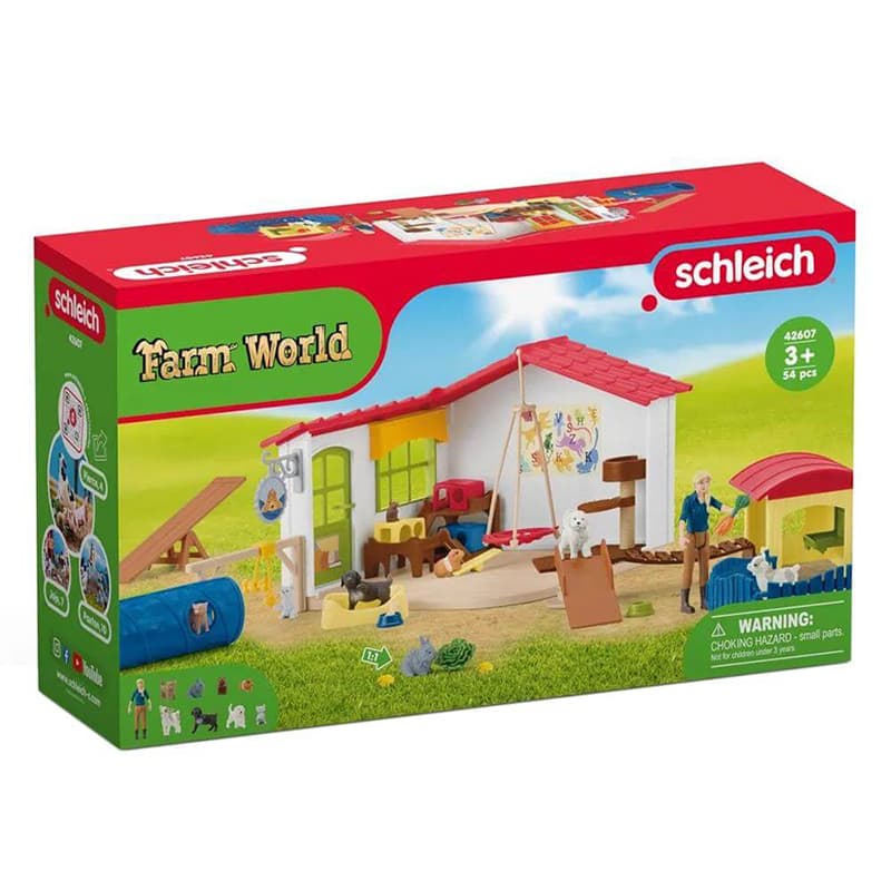 Schleich figure Domaće životinje - Pet hotel - Hotel za ljubimce 42607