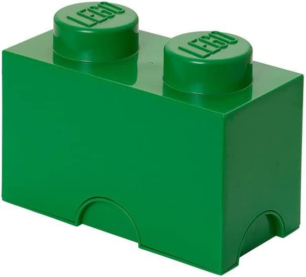 Kutija sa poklopcem LEGO® Kocka 2 24x18x12cm tamnozelena 4002