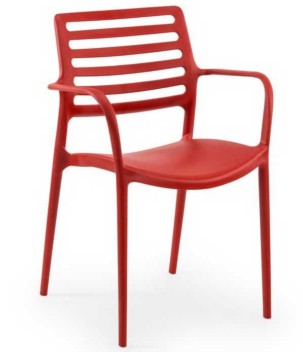 Baštenska stolica sa naslonima za ruke Tilia Louise XL Red