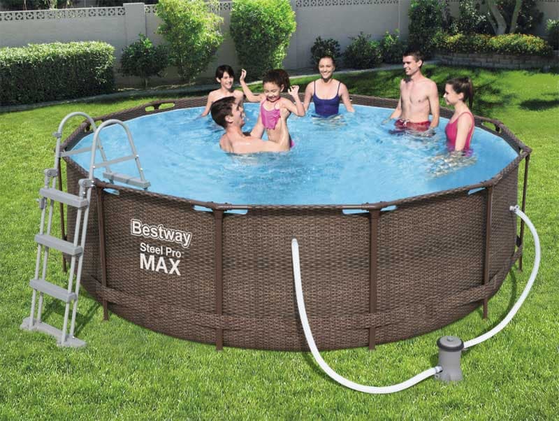 Bestway 56709 Bazen sa čeličnim ramom pumpom i merdevinama 3.66m x 1m