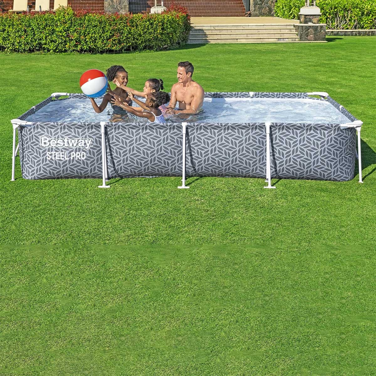 Bestway Bazen 366 x 201 x 66 cm - 561FT STEEL PRO Leaf Design