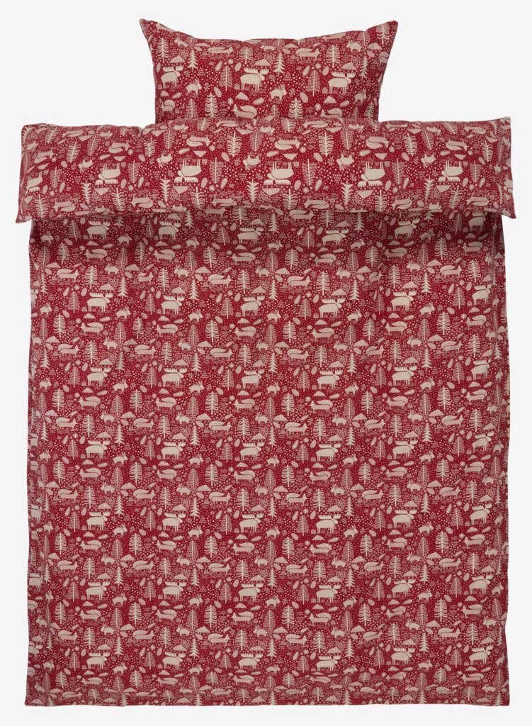 Novogodišnja Posteljina 200 x 140 cm Pamuk Red