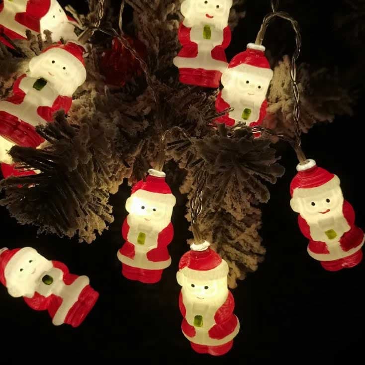 LED Svetleći niz na baterije Deda Mrazovi 1.65m