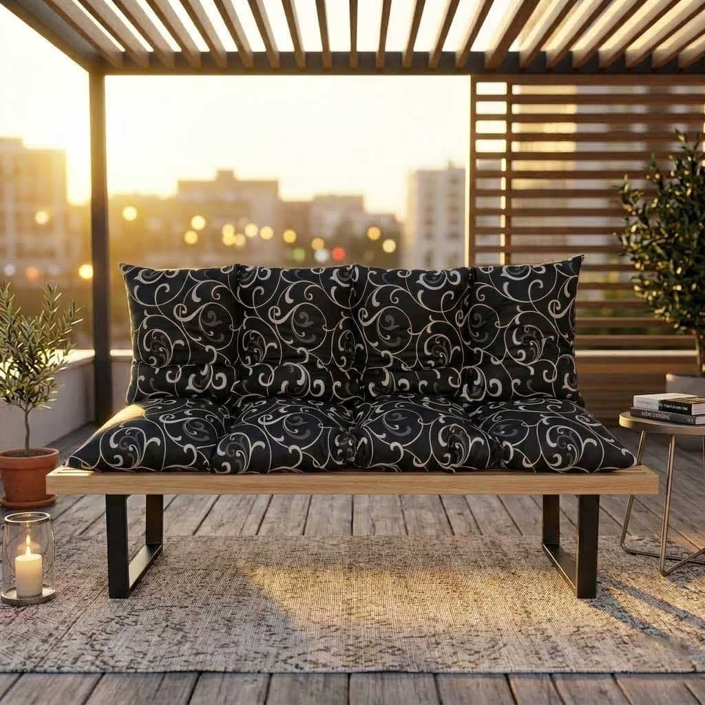 Jastuk Za BaštenskI Dvosed 120x50x50 cm BLACK ORNAMENT