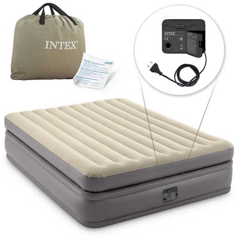 Krevet na naduvavanje sa ugrađenom pumpom Intex DuraBeam Essential 152x203x46cm 64126ND