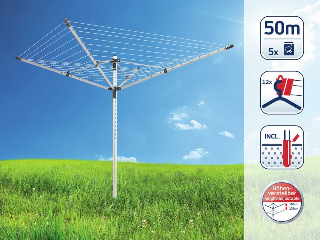 Leifheit Dvorišna sušilica za veš Linopush 50m 85360