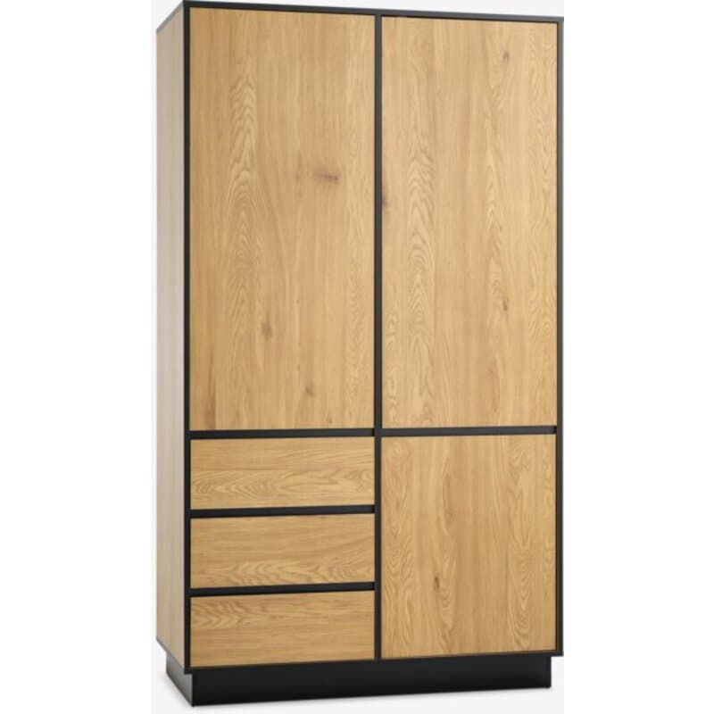 Ormar 120x210 cm, 3 vrata, 3 fioke, topao hrast